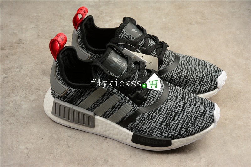 Real Boost Adidas NMD R1 PK Grey Red BB2884